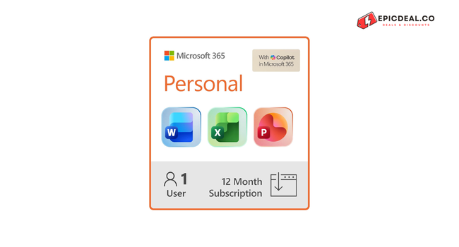 Microsoft 365 Personal | 12-Month Subscription | 1 Person | Premium Office Apps: Word, Excel, PowerPoint and more | 1TB Cloud Storage | Windows Laptop or MacBook Instant Download | Activation Required